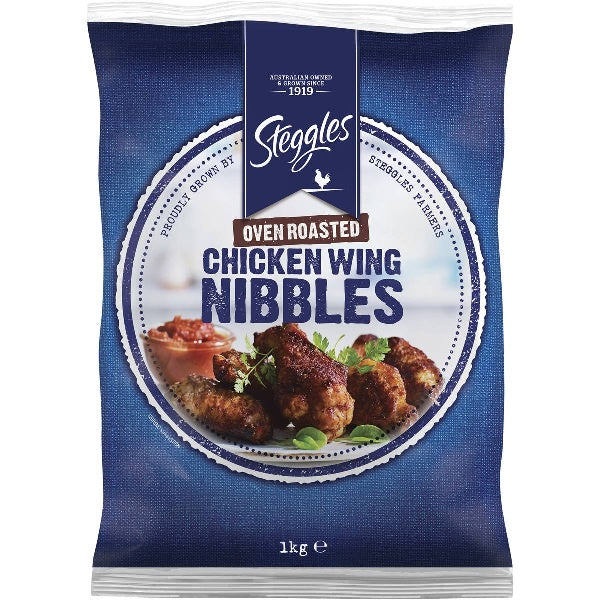 Steggles Chicken Wing Nibbles Ovenroasted 1kg