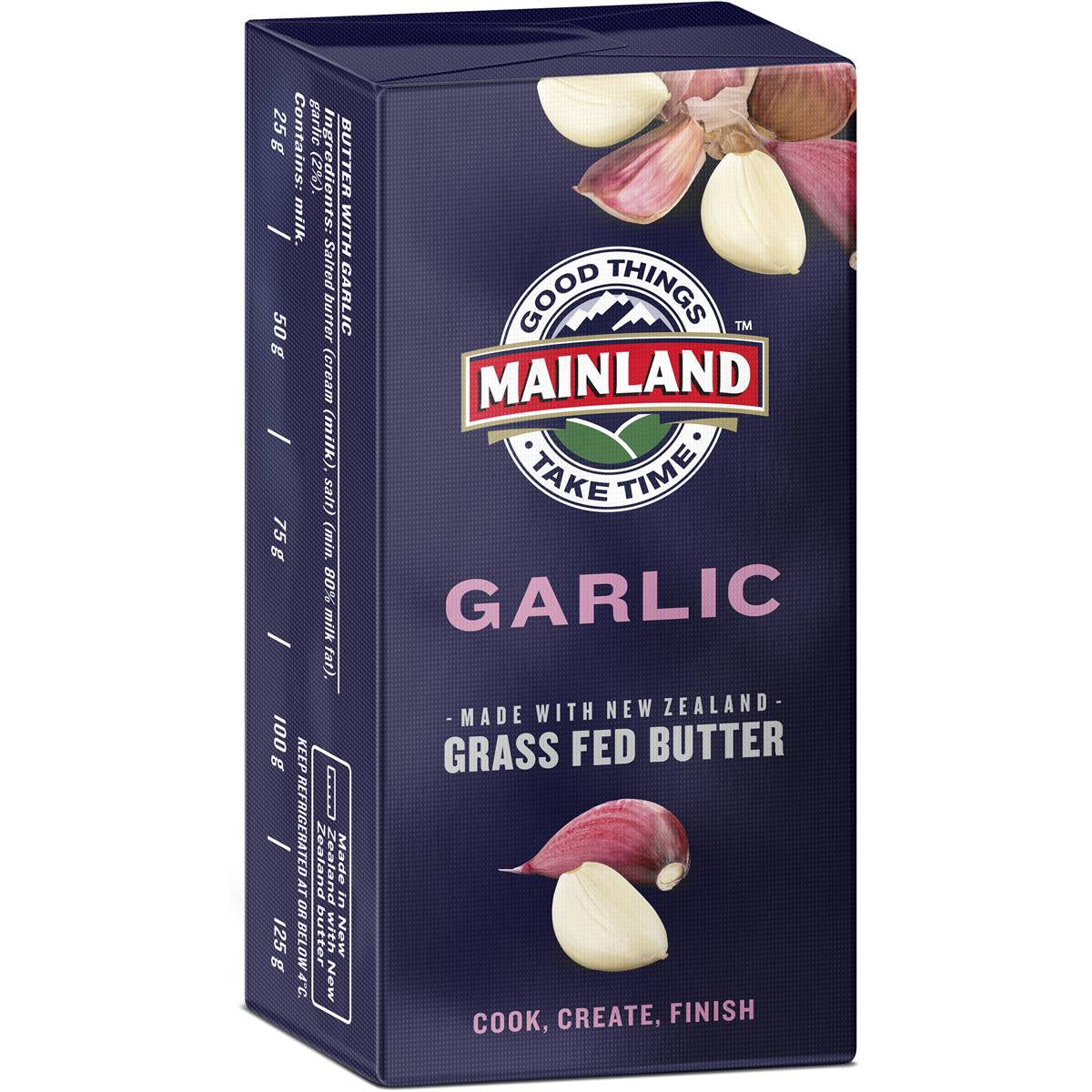 Mainland Grass Fed Butter Garlic 125g