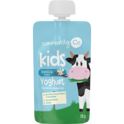 Community Co Kids Yoghurt Pouch Vanilla 70g