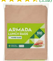 Armada Brown Paper Lunch Bag 100 pack