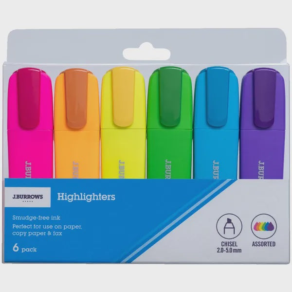 JB Highlighters 6 Pack