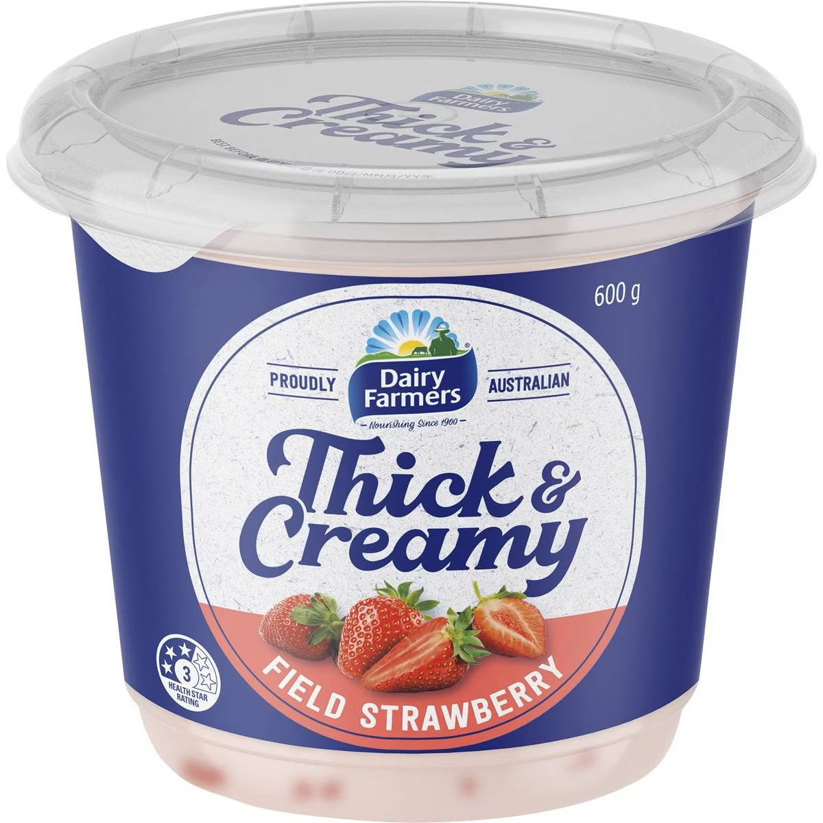 Dairy Farmers Thick & Creamy Field Strawberry Yoghurt 600g