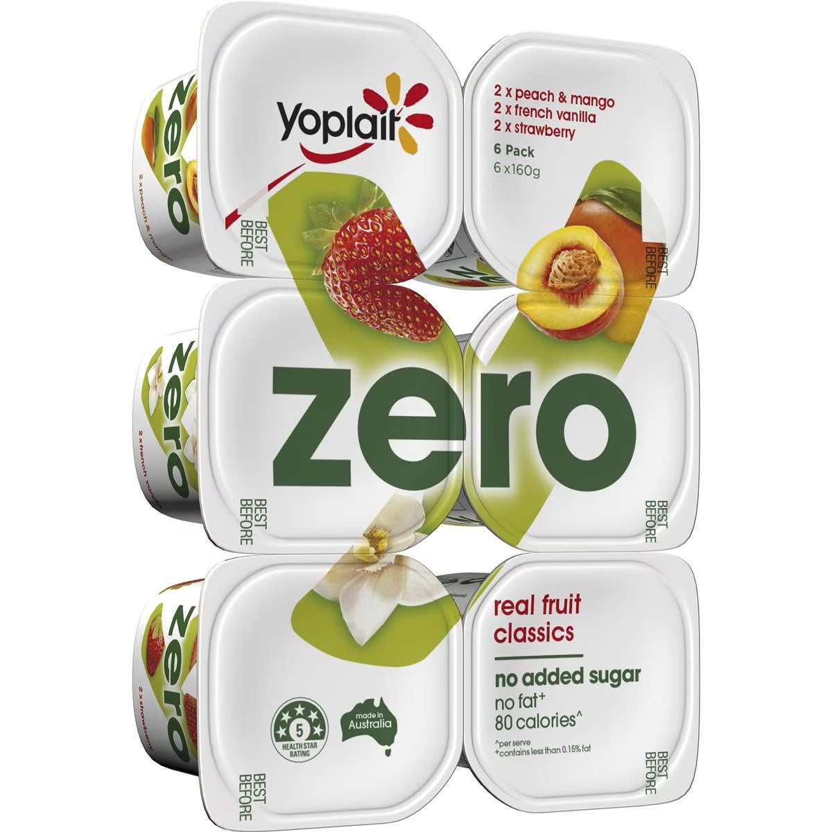 Yoplait Zero Real Fruit Classic 6 x 160g