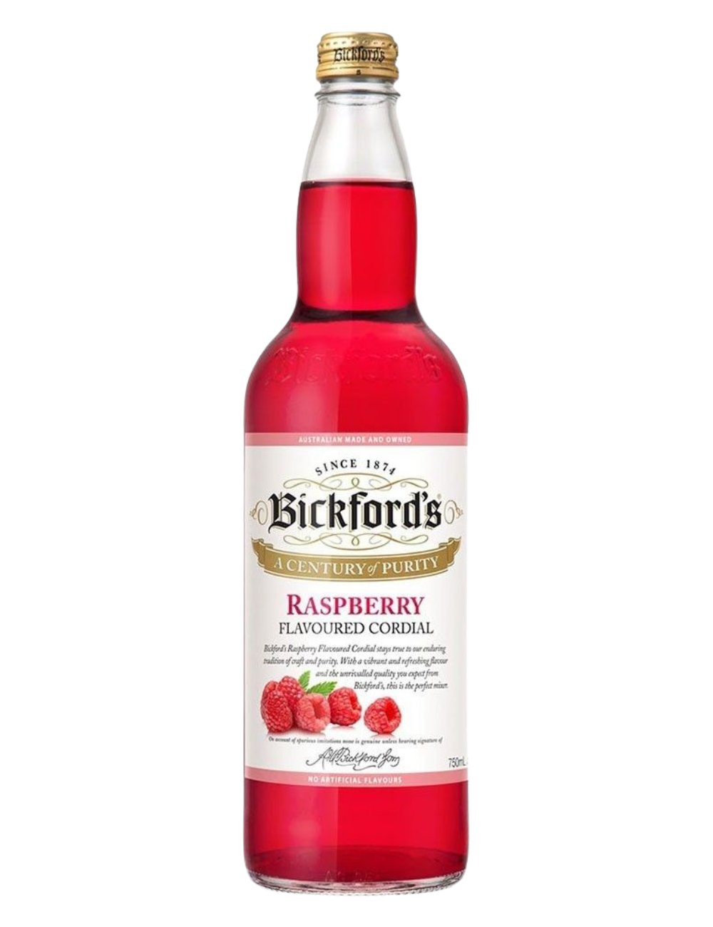 Bickfords Cordial Raspberry 750mL