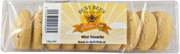 Busy Bees GF Mini Smartie Biscuit 180g