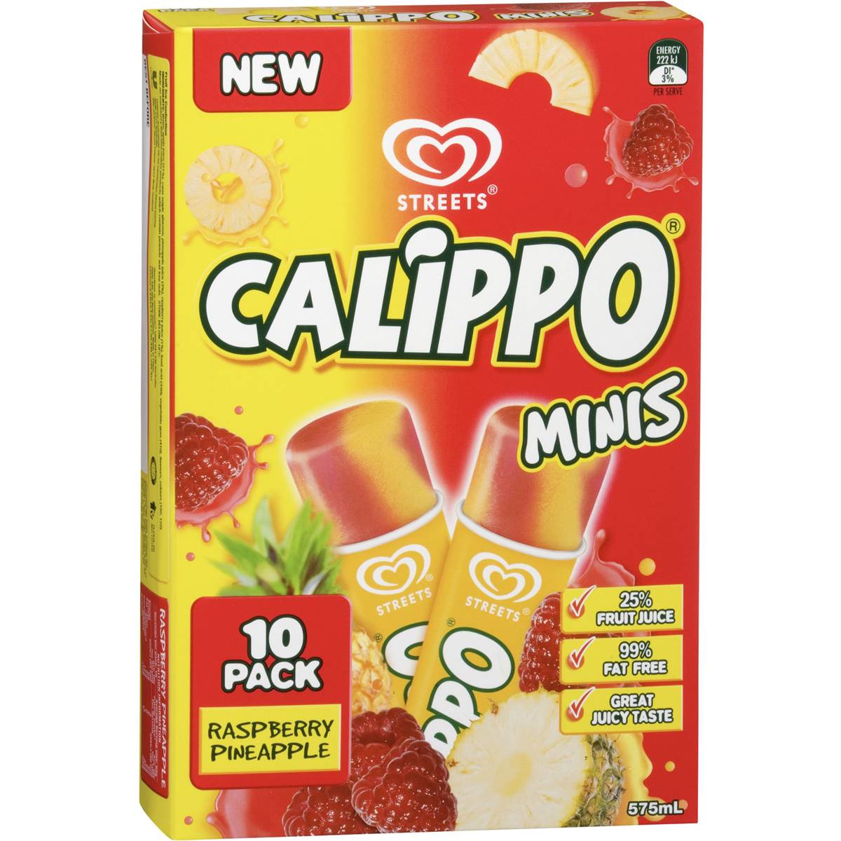 Streets Calippo Raspberry Pineapple Minis 10pk