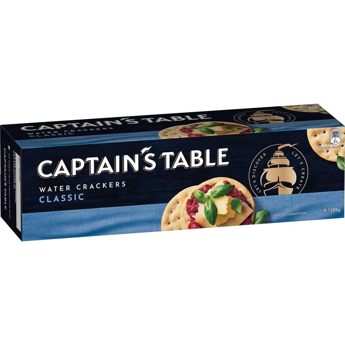 Captains Table Water Crackers Classic 125g