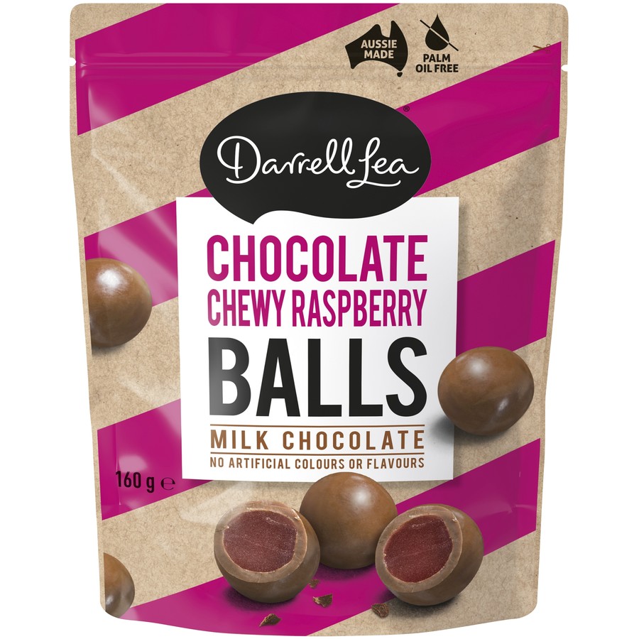 Darrell Lea Chocolate Chewy Raspberry Balls 160g