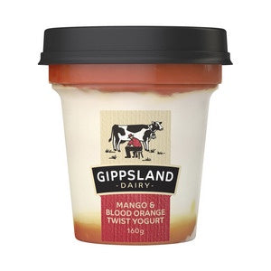 Gippsland Dairy Yoghurt Mango and Blood Orange Twist 160g