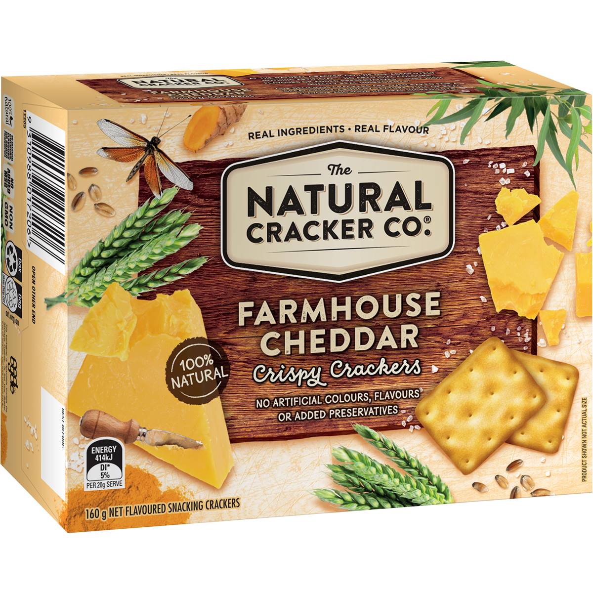 Natural Cracker Co Farmhouse Cheddar 160g