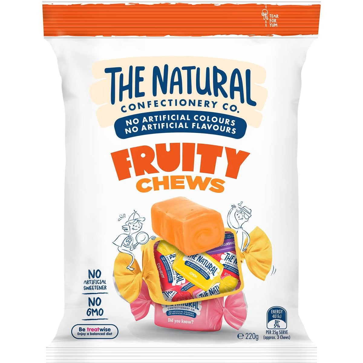 The Natural Confectionery Co Fruity Chews 220g