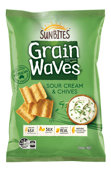 Sunbites Grain Waves Sour Cream & Chives 170g