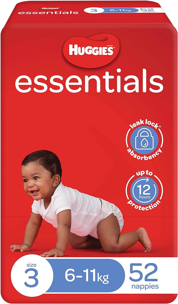 Huggies Essentials Crawler Size 3 6-11kg 52pk