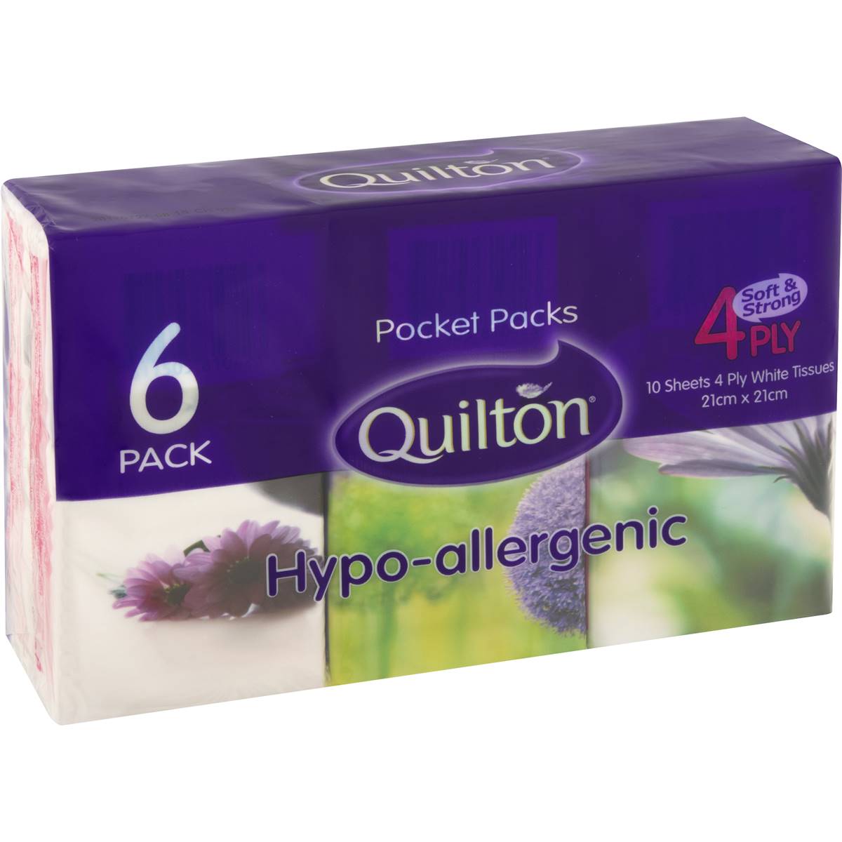 Quilton Hypo-Allergenic Pocket Tissues 6pk