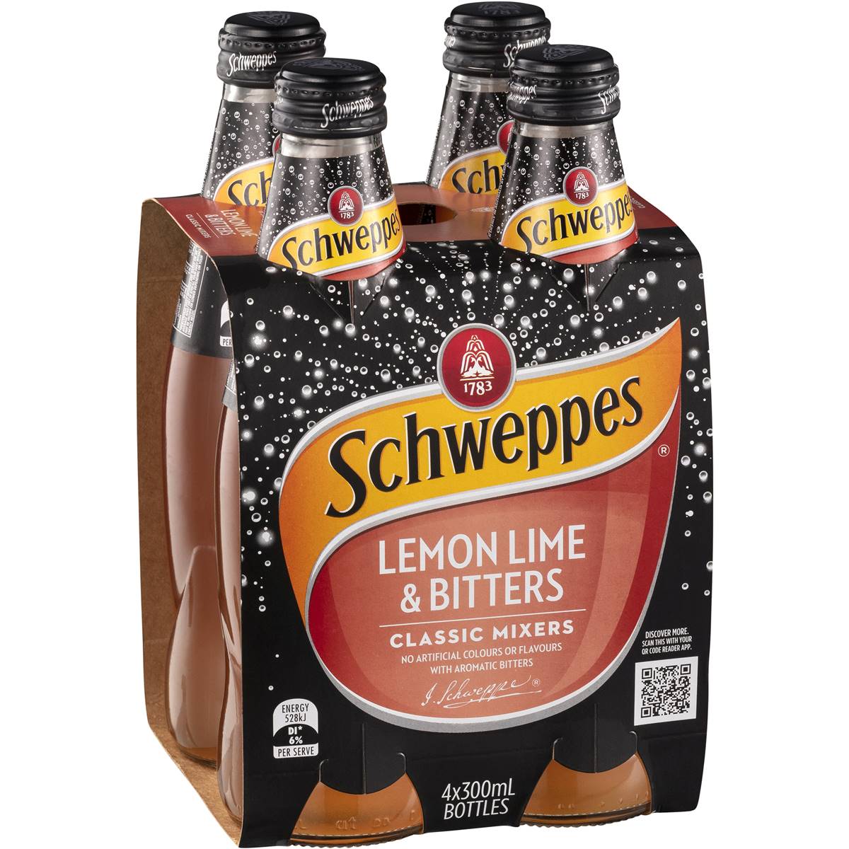 Schweppes Lemon Lime & Bitter 300mL 4pk