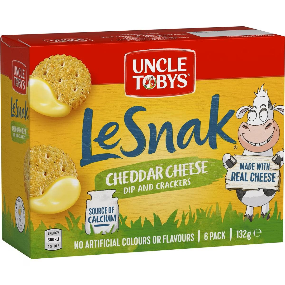 Uncle Toby's Le Snak Cheddar Cheese 6pk