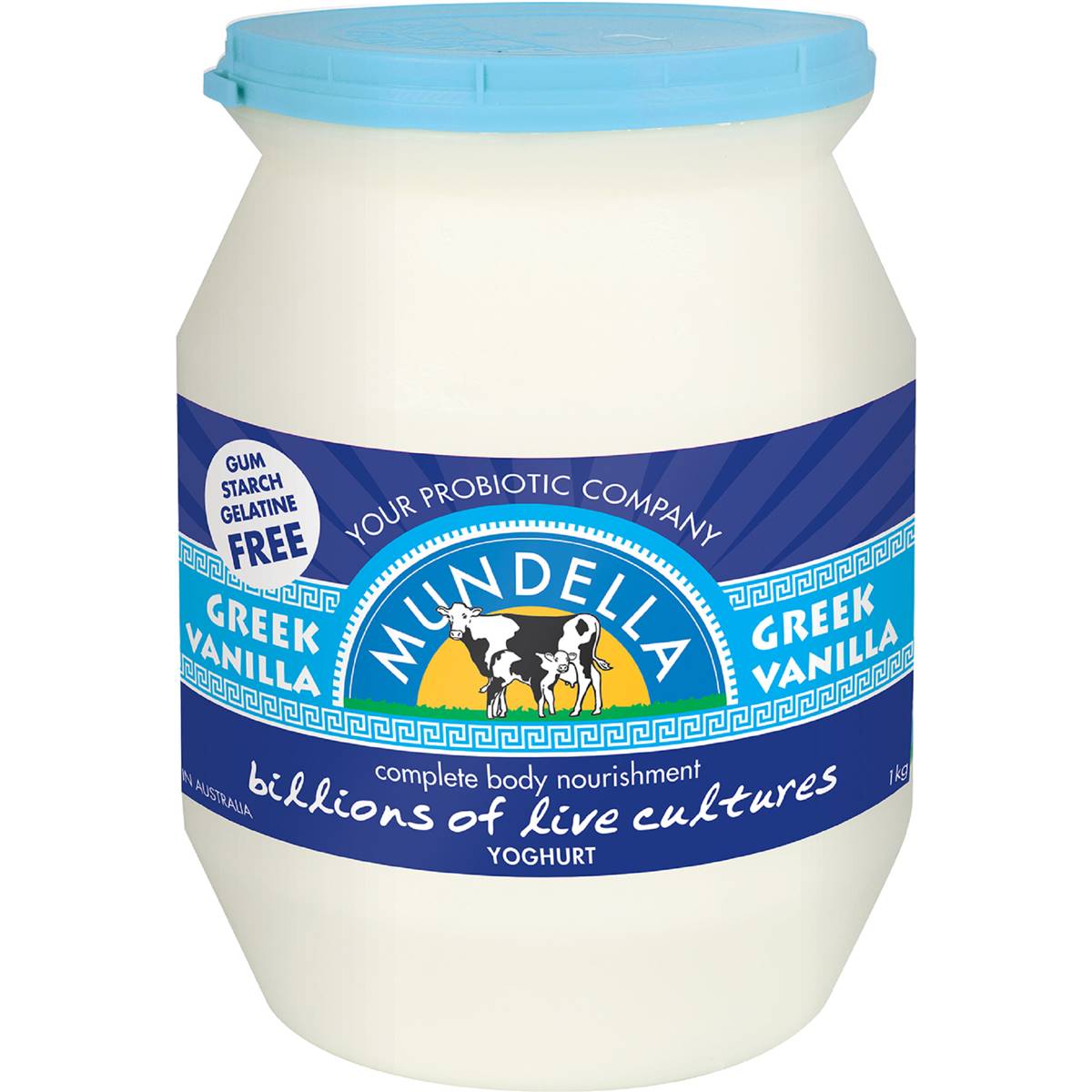 Mundella Greek Vanilla Yoghurt 1kg