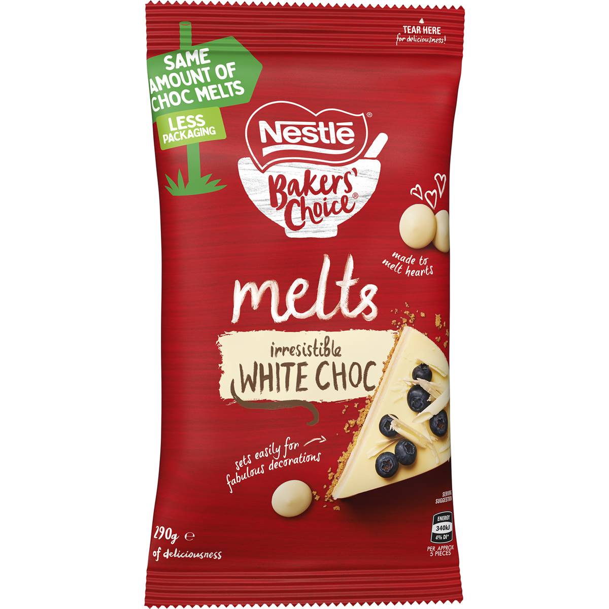 Nestle Choc Melts 290g - White