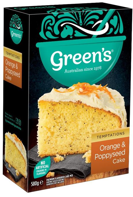 Green's Orange Poppyseed Cake Mix 580g