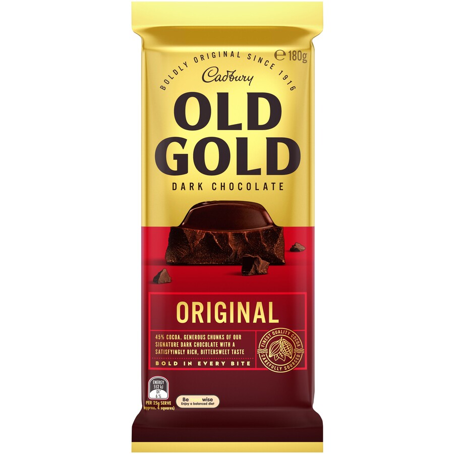 Cadbury Old Gold Dark Chocolate Original 180g