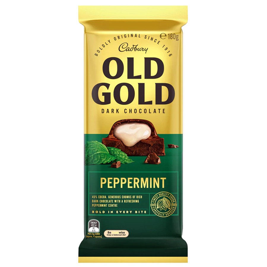 Cadbury Old Gold Dark Chocolate Peppermint 180g