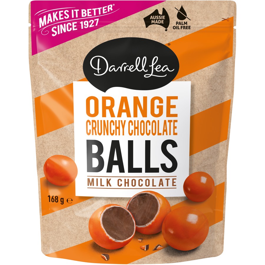 Darrell Lea Orange Crunchy Balls 168g