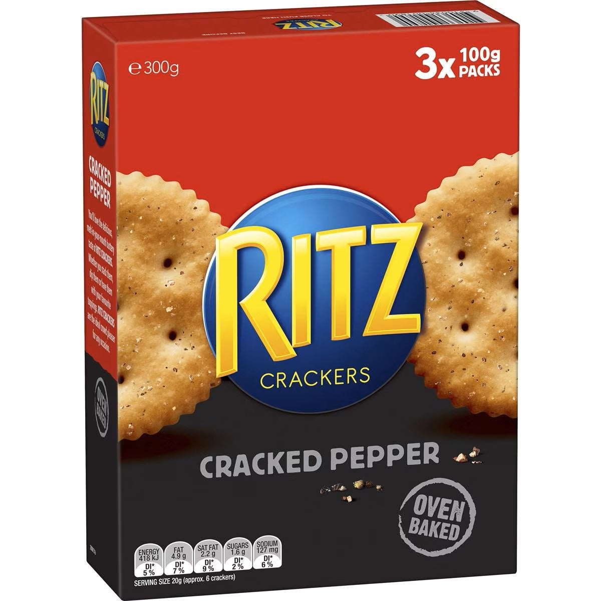 Ritz Crackers Cracked Pepper 3 pack