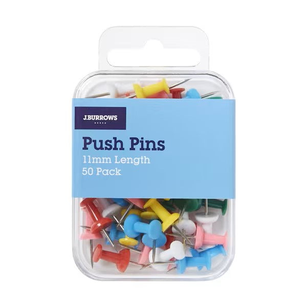 JB Push Pins 50 Pack