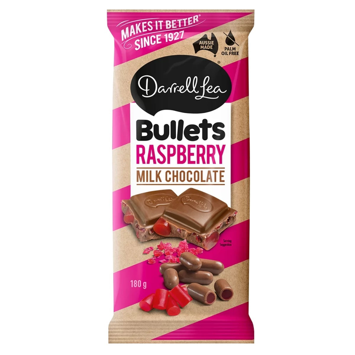 Darrell Lea Raspberry Liquorice Chocolate Block 180g