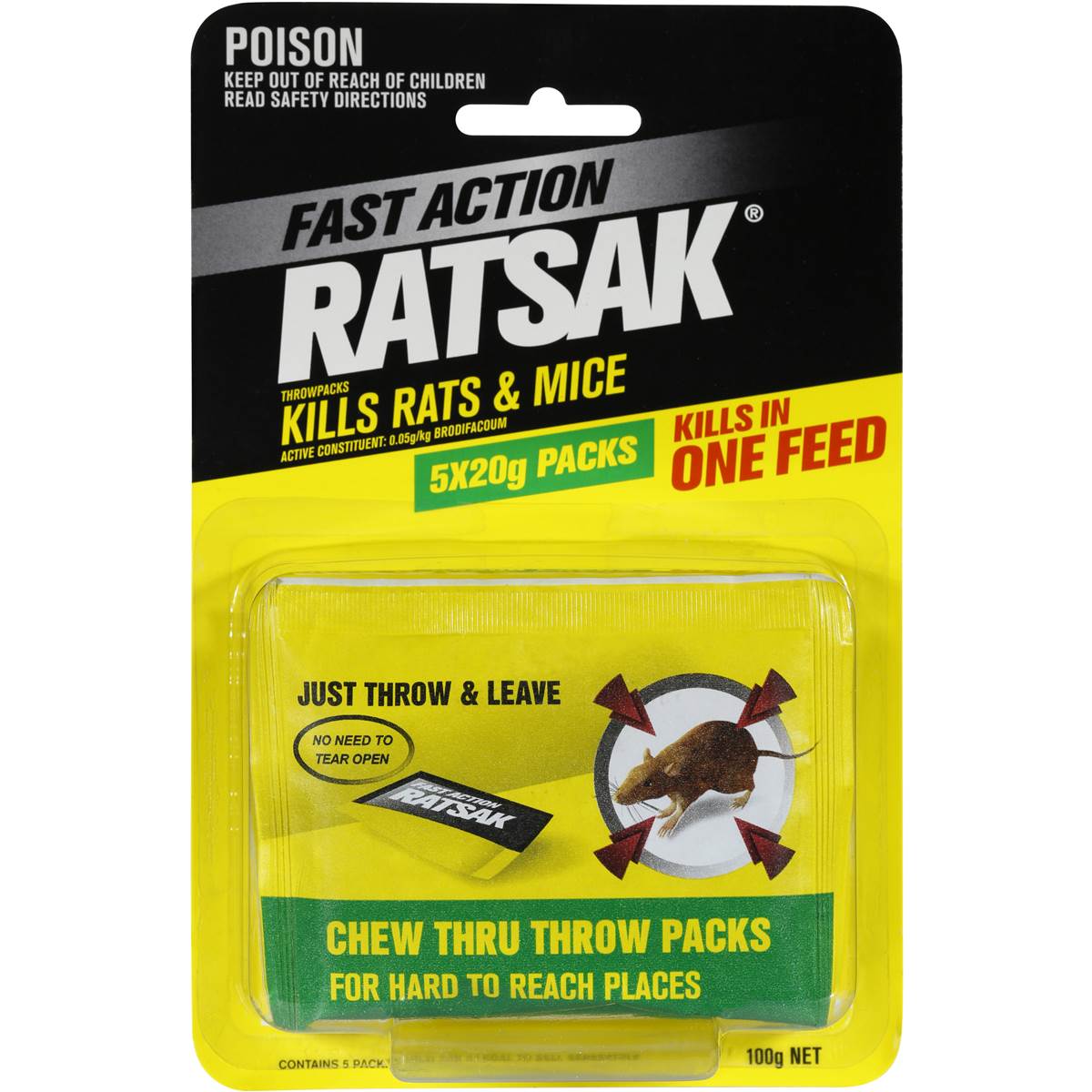 Ratsak Fast Action 20g 5pk