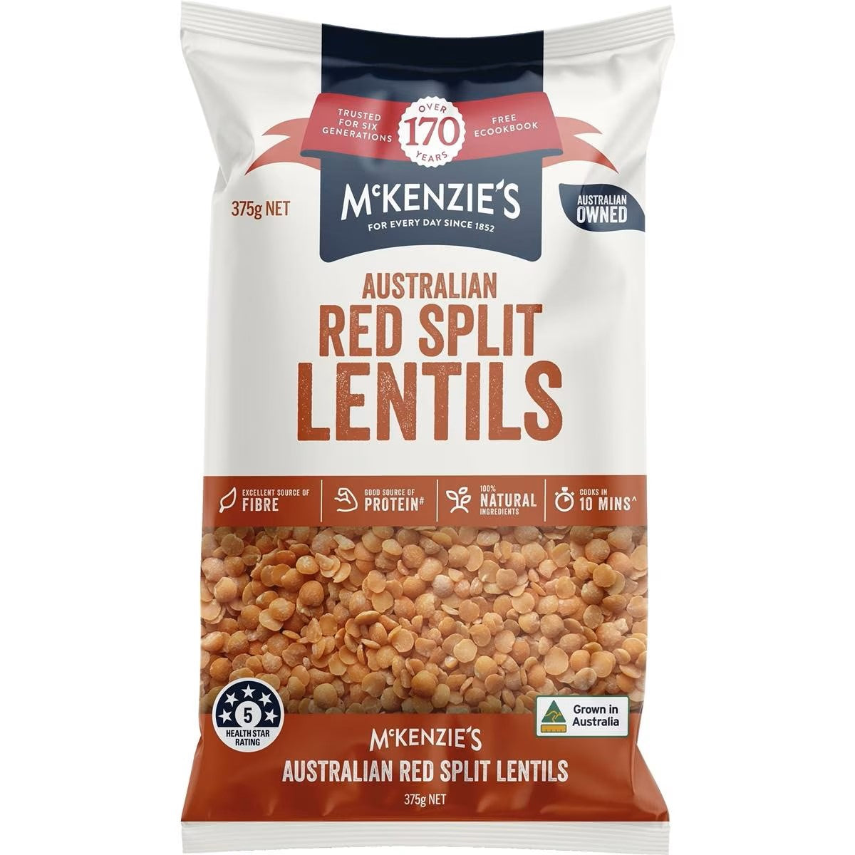 McKenzie's Red Split Lentils 375g