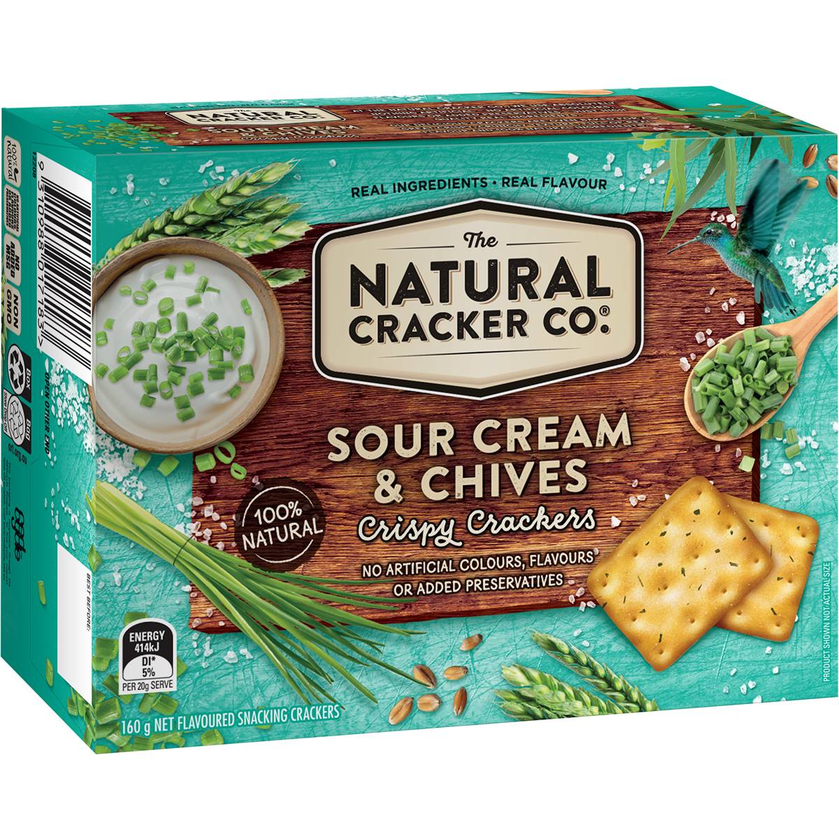 Natural Cracker Co Sour Cream & Chives 160g