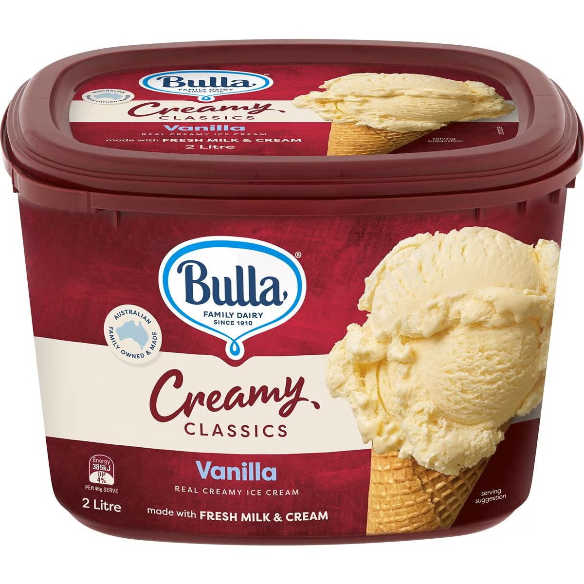 Bulla Creamy Classics Icecream Vanilla 2L