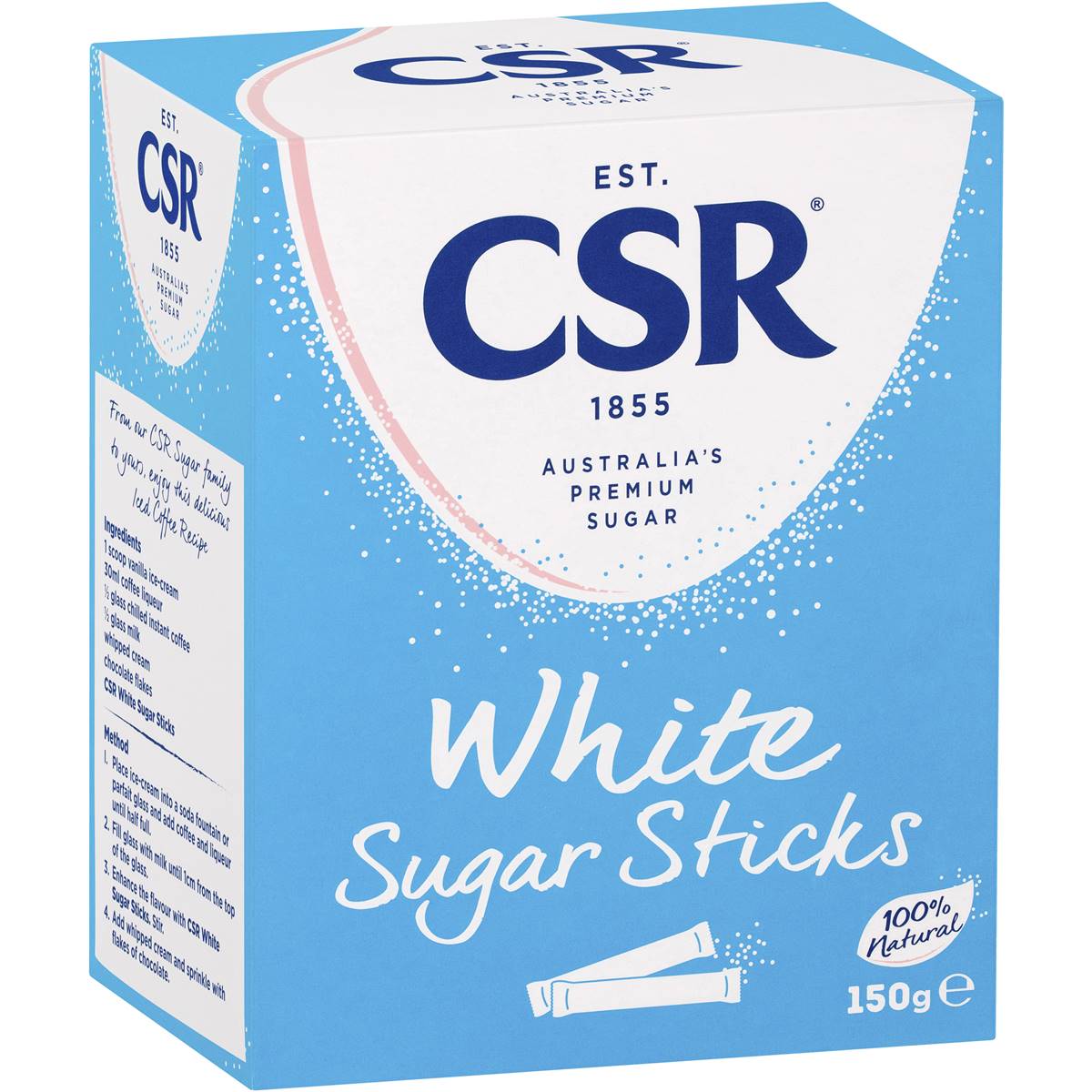 CSR White Sugar Sticks Box 50pk 150g