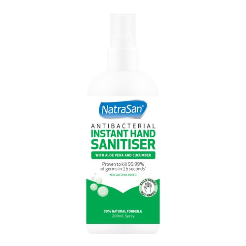 NatraSan Aloe Vera & Cucumber Antibacterial Instant Hand Sanitiser 200mL