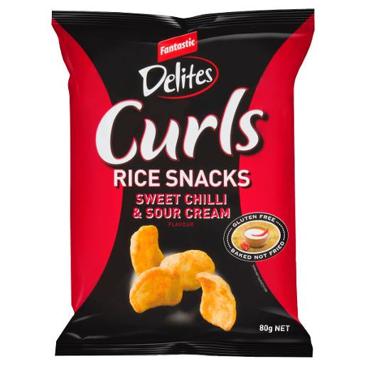 Delites Curls Sweet Chilli & Sour Cream 80g