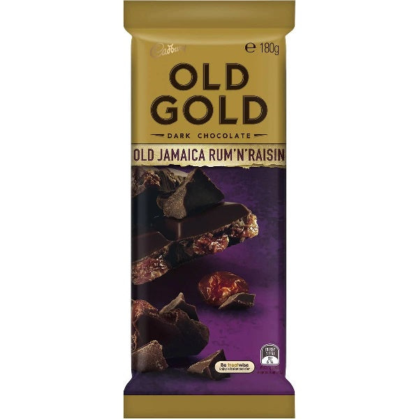 Cadbury Old Gold Jamaica Rum 'n' Raisin Chocolate 180g