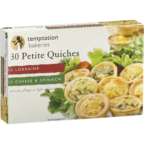 Temptation Bakeries Quiche Petite 30pk 500g