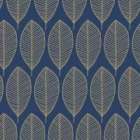 Oval Leaves Royal Blue / Gold Napkins Luncheon