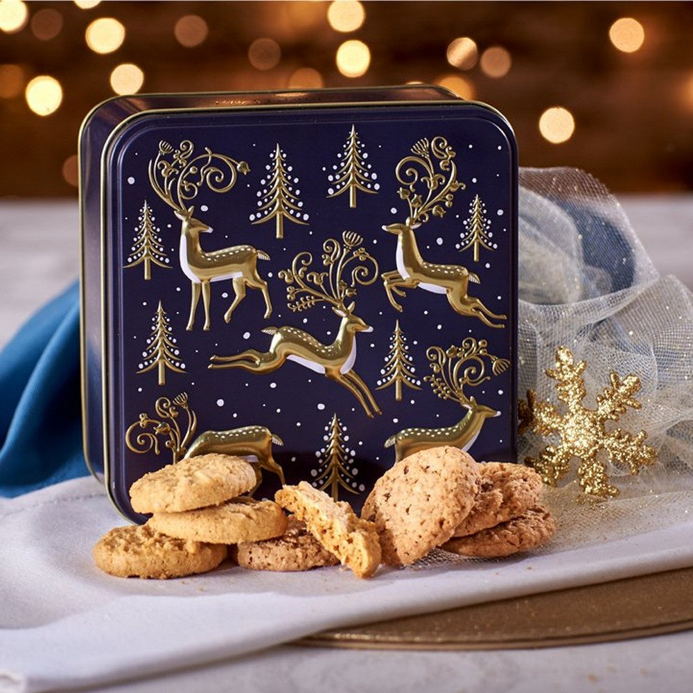 Grandma Wilds Golden Stag Tin with Biscuits 160g