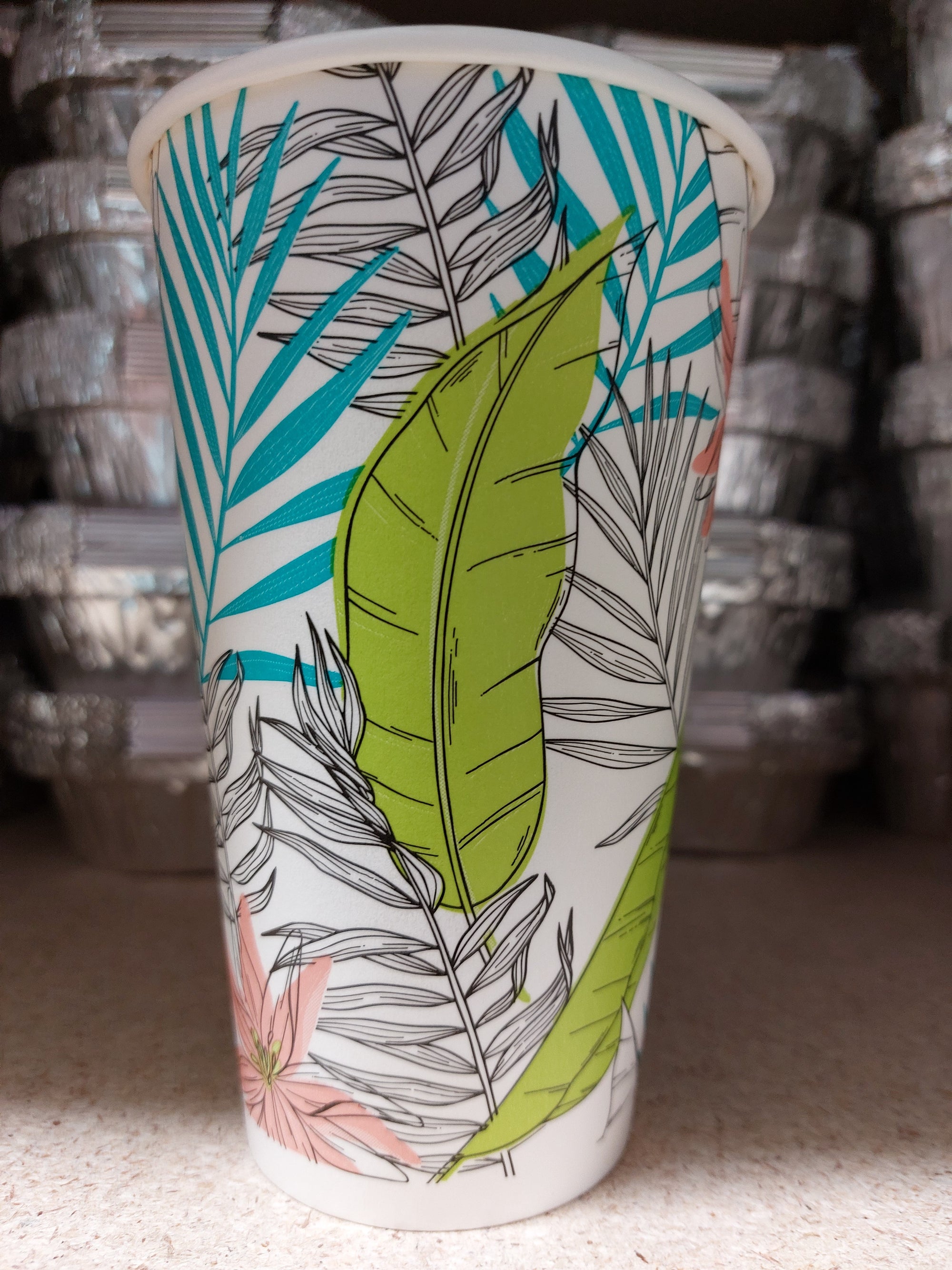 Bulk 16oz Planet Cup Tropical Print - 1000 pack