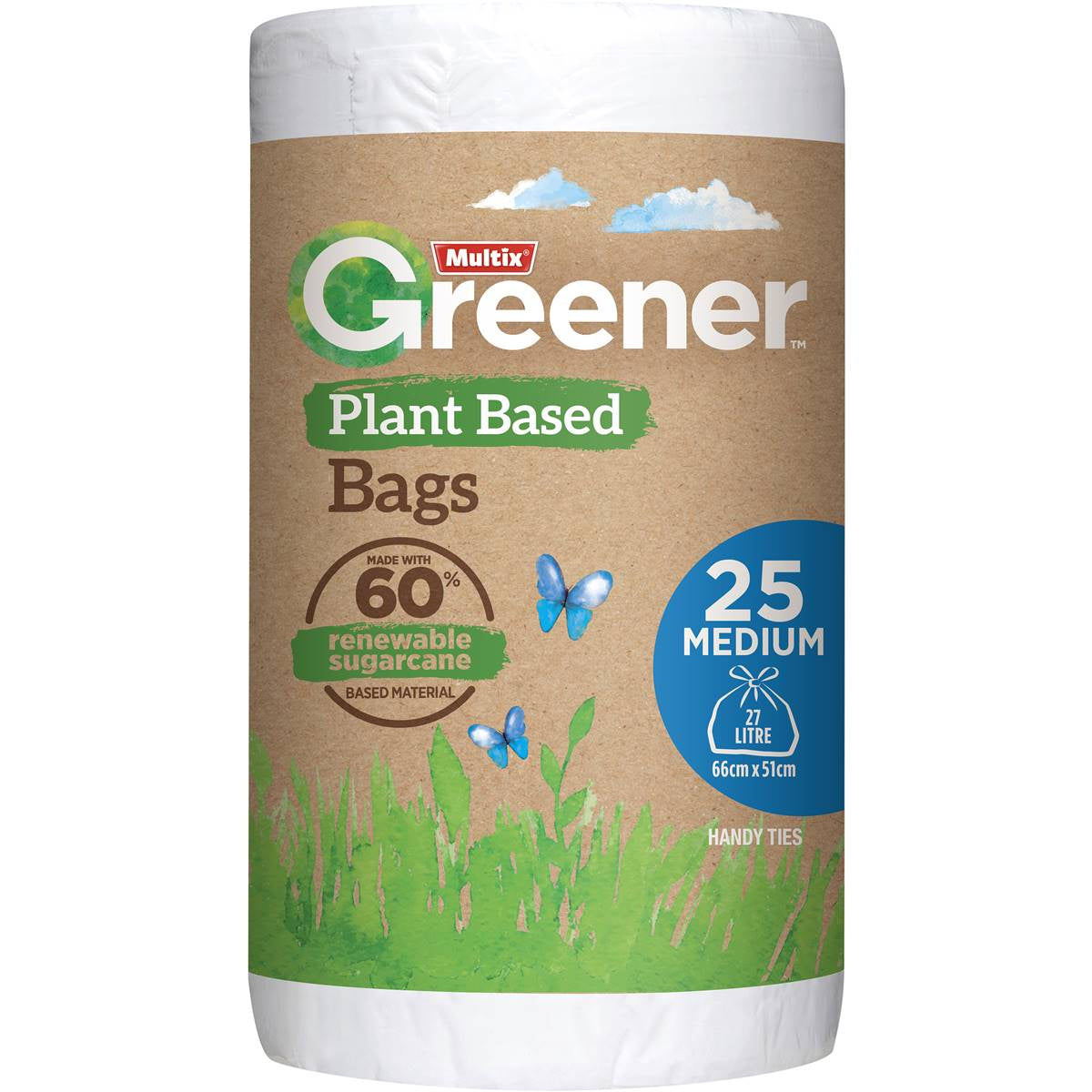 Multix Greener Plant Based Bag Medium 25pk