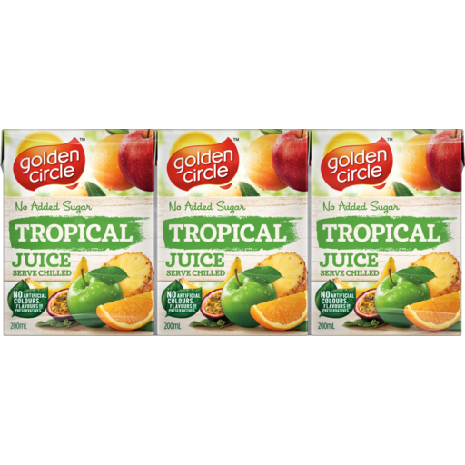 Golden Circle Tropical Juice No Sugar 6 x 200mL