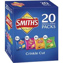 Smiths Chips Crinkle Cut Variety Sharepack 20pk