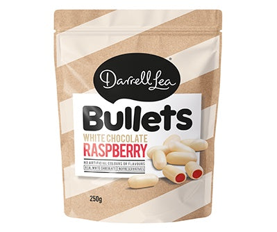 Darrell Lea Bullets White Chocolate Raspberry 180g/250g