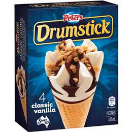 Peters Drumstick Classic Vanilla 4pk