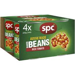 SPC Baked Beans Rich Tomato 4 x 220g Cans