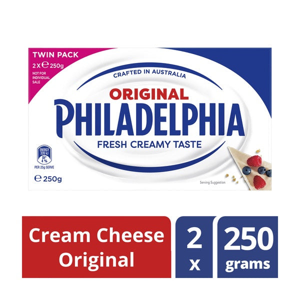 Philadelphia Cream Cheese Twin Pack 2 x 250g