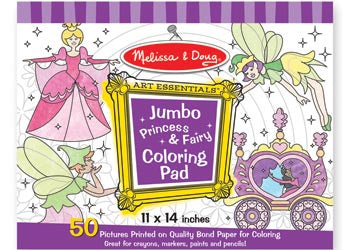 M&D Jumbo Colouring Pad - Princess&Fairy