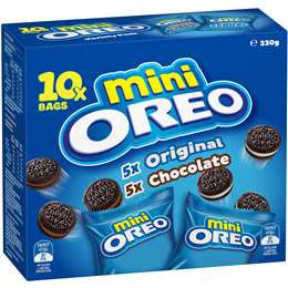 Oreo Mini 5 x Original 5 x Choc 204g 10pk